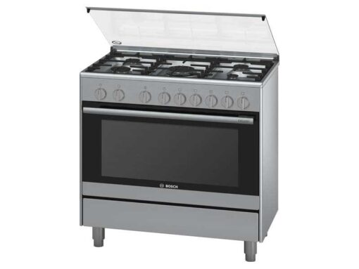 Bosch Serie  2 Range Cooker 90 cm wide – Stainless steel HSG736357M