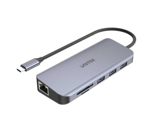 Unitek D1026B TypeC Hub 3xUSB3.0/HDMI/VGA/Gb/SD/PD