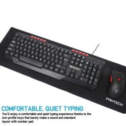 Alternative view of Fantech K210 Silent Multimedia USB Office Use Keyboard Black