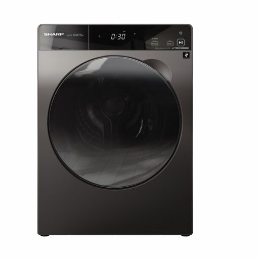 Sharp Full Auto Front Loading Inverter Washing Machine ES-FW105D7PS | 10.5 KG-Dark Gray