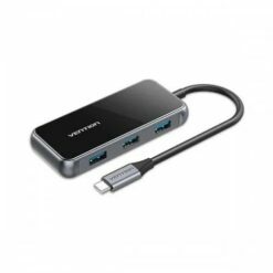 VENTION TFDHB Multi-function USB-C to USB3.0*4/PD Docking Station 0.15M Gray Mirrored Surface Type 1